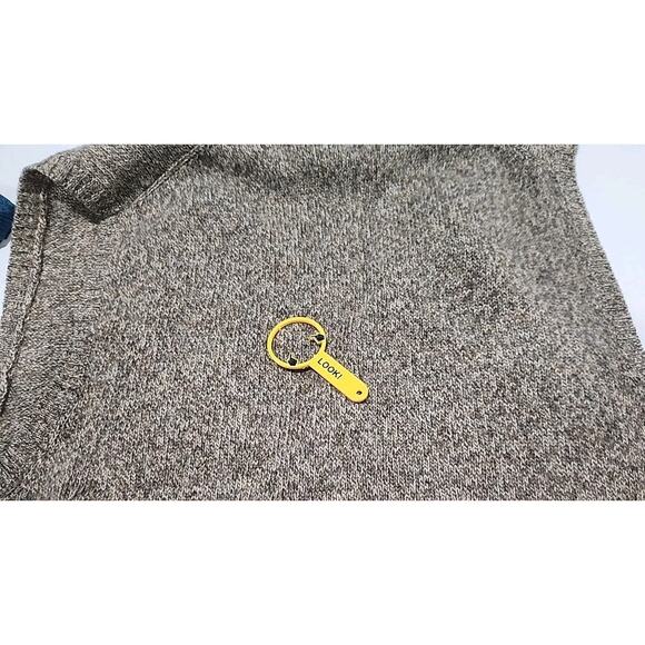 Vintage Pendleton Cardigan Vest Men's Medium Shetland Wool Beige Sweater FLAWS - Picture 4 of 6